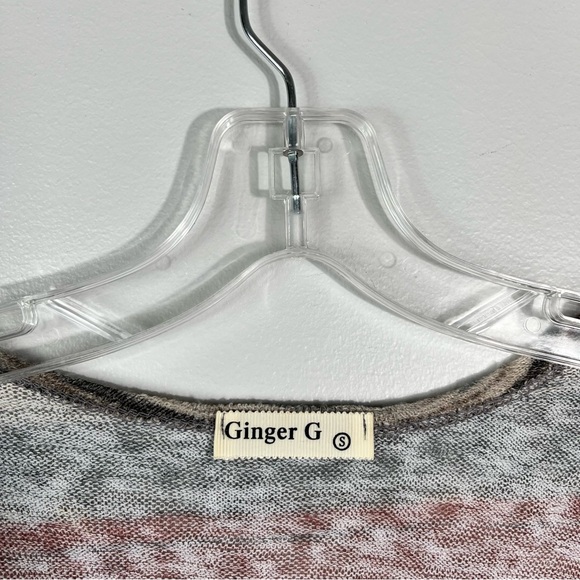 Ginger G Boutique Muted Multicolored Striped Longline Lightweight Knit Caridgan - Picture 2 of 5